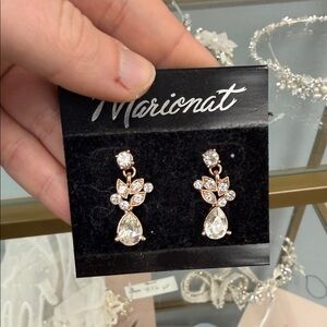 Gold and Silver Crystal Earrings